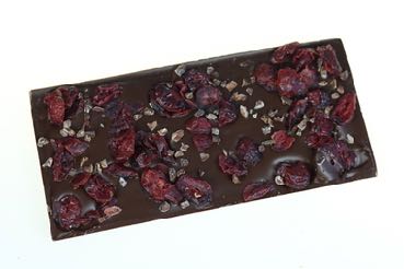 Tafel Zartbitter mit Kakaokernen und Cranberries  100g