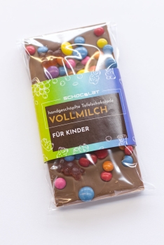 Kindertafel mit Vollmilchschokolade  100g