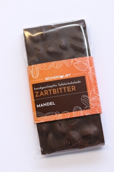 Preview: Tafel Zartbitter mit ganzen gerösteten Mandeln  100g