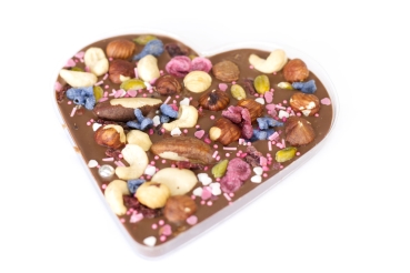 Blister-Herz dekoriert