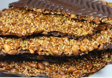 Bruchschokolade Zartbitter Erdnuss-Sesam