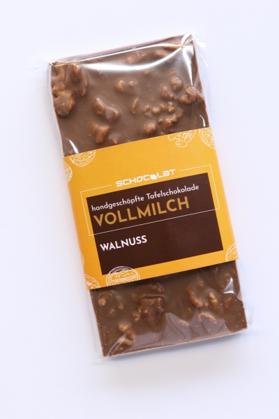 Tafel Vollmilch mit Walnüssen  100g