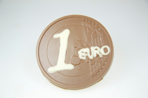 1 Euro-Taler aus Vollmilchschokolade  50g